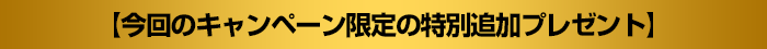 今回のキャンペーン限定の特別追加プレゼント　その１